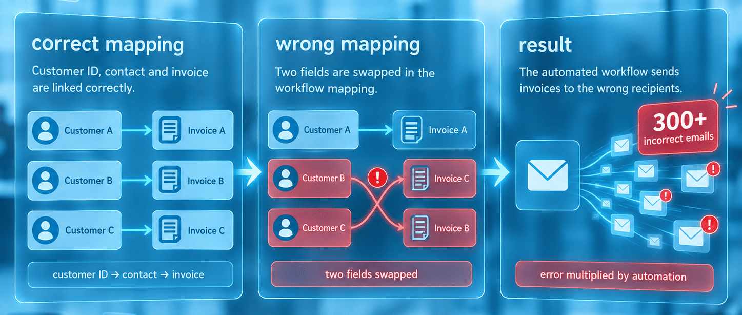wrong mapping causes damage event